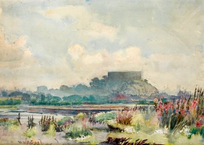 A Distant Prospect of Nottingham Castle at Sunset by Walter Bonner Gash
